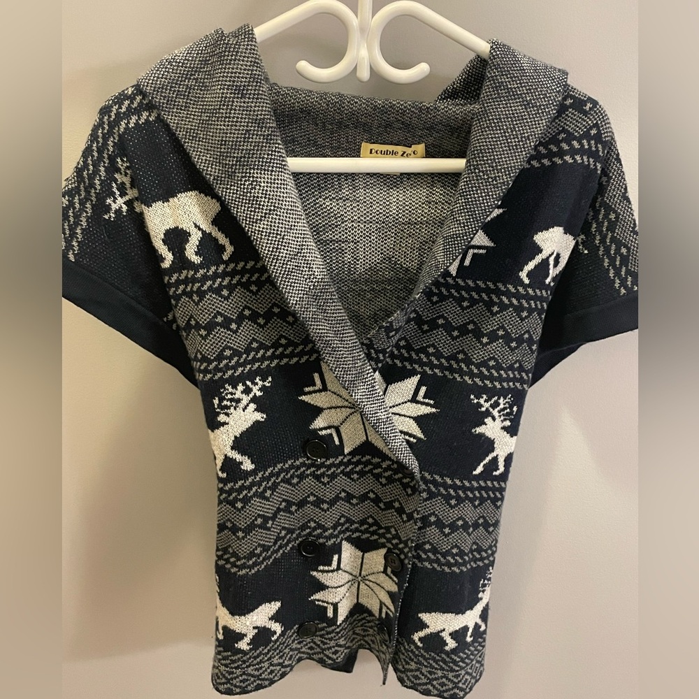 🌸 Double Zero hooded wrap sweater